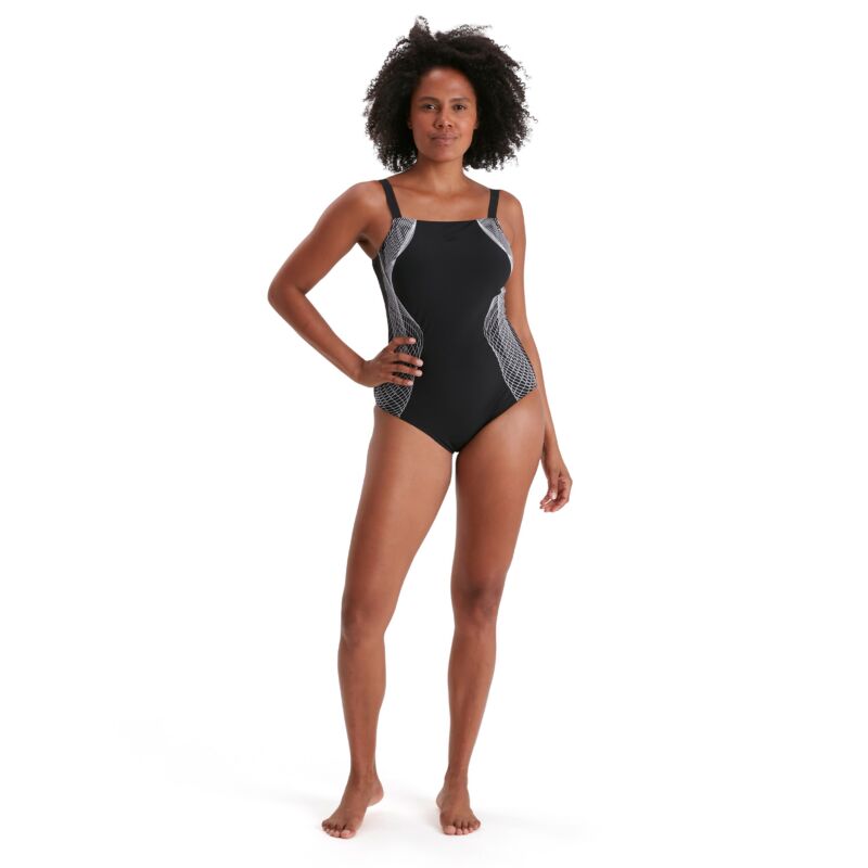 Speedo Ladies CrystalLux Printed Shaping Swimsuit Experience a