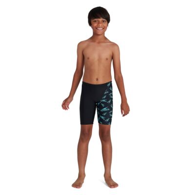 Speedo Boys Boom Logo Allover V Cut Jammer