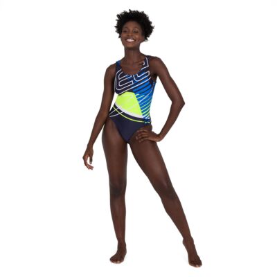 Speedo Ladies Placement U-Back One Piece Swimsuit